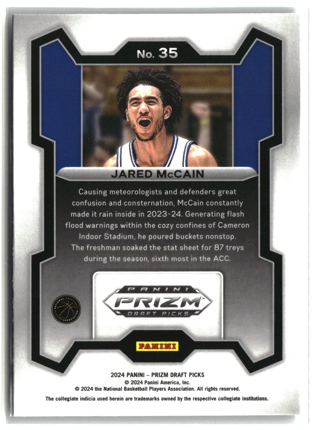 Jared McCain 2024 Panini Prizm Draft Picks #35