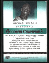 Michael Jordan 2021 Upper Deck Goodwin Champions Turquoise #1