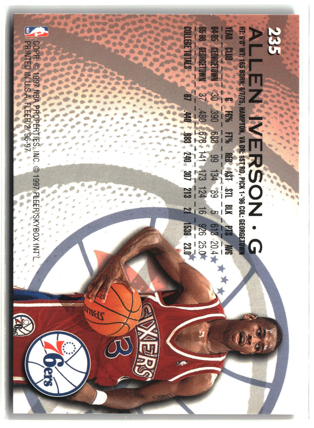 Allen Iverson 1996-97 Fleer #235