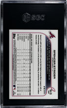 Load image into Gallery viewer, Spencer Strider 2022 Topps Chrome Rookie Autograph #RA-SS SGC 10
