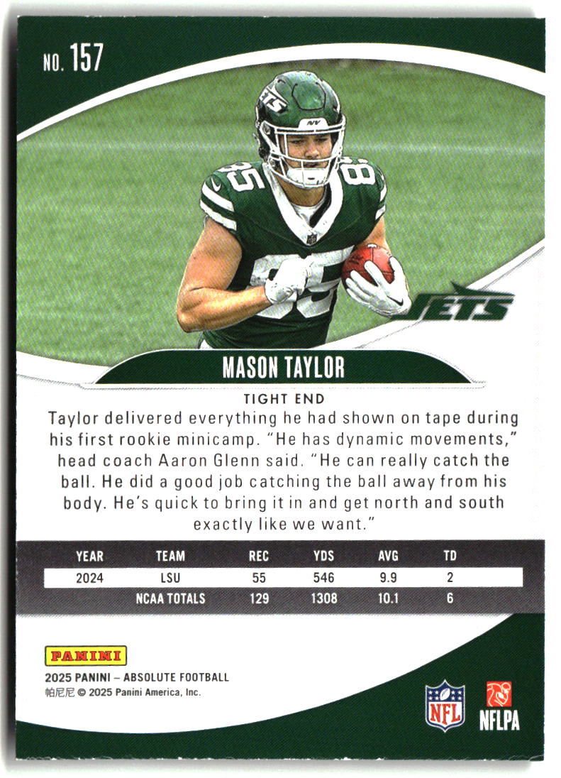 Mason Taylor 2025 Panini Absolute Retail #157