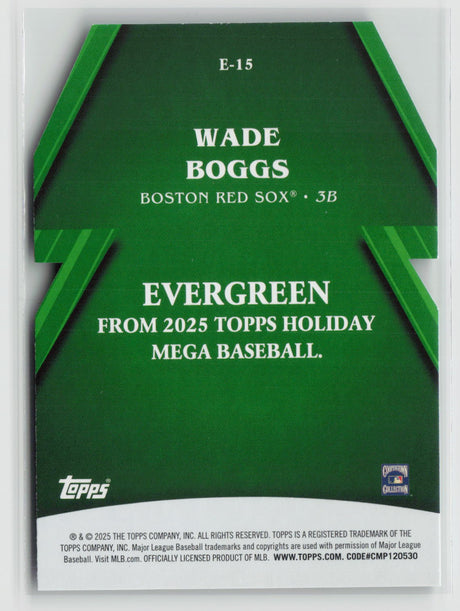Wade Boggs 2025 Topps Holiday Evergreen #E-15