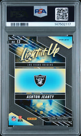 Ashton Jeanty 2025 Panini Mosaic Light It Up Silver #13 PSA 9