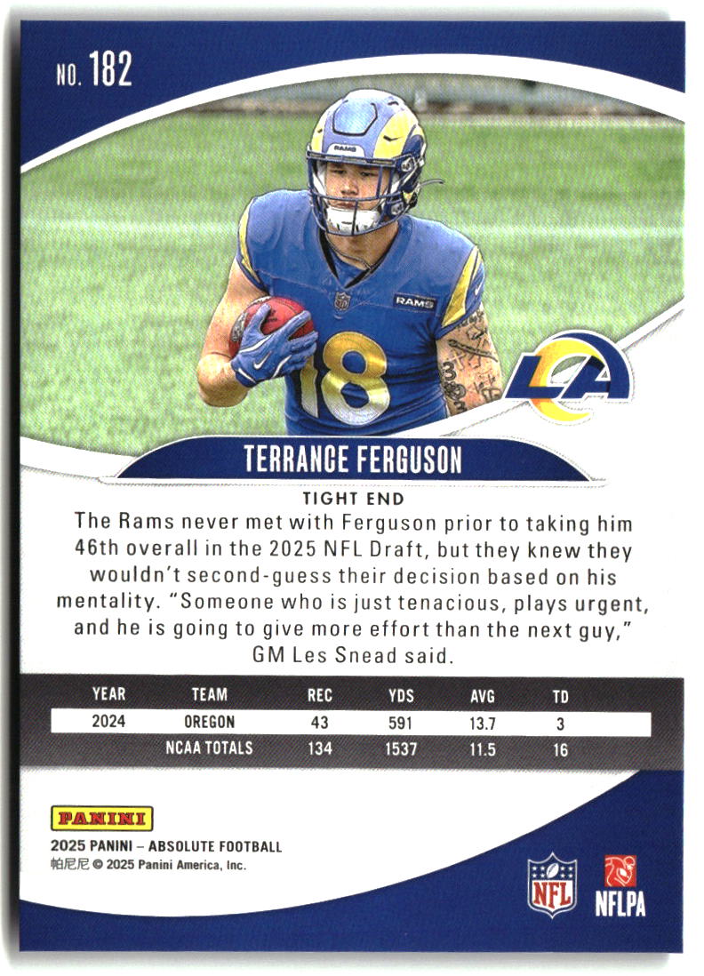 Terrance Ferguson 2025 Panini Absolute Retail #182