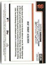 Hayden Birdsong 2025 Topps Update #US34