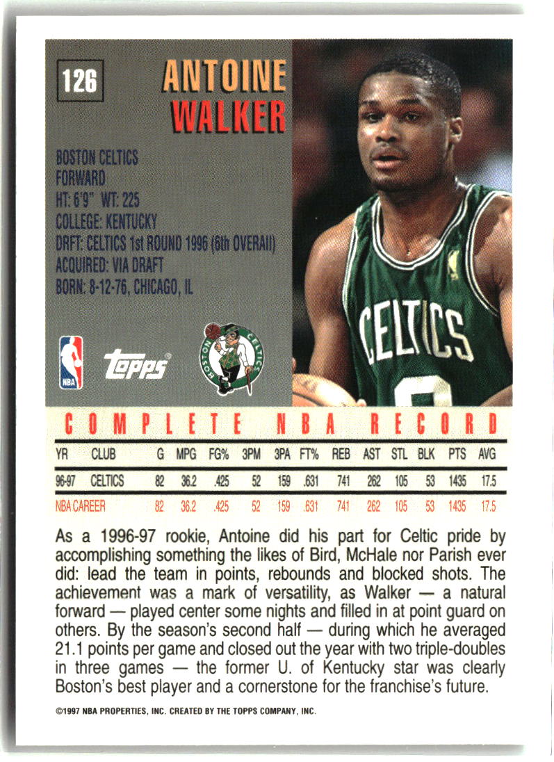Antoine Walker 1997-98 Topps #126