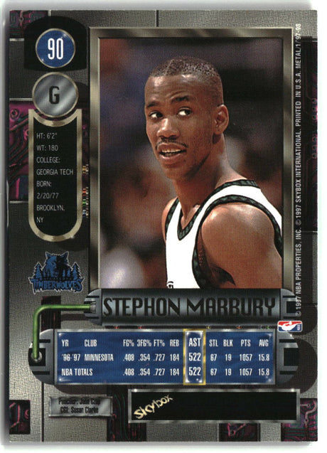 Stephon Marbury 1997-98 Metal Universe #90