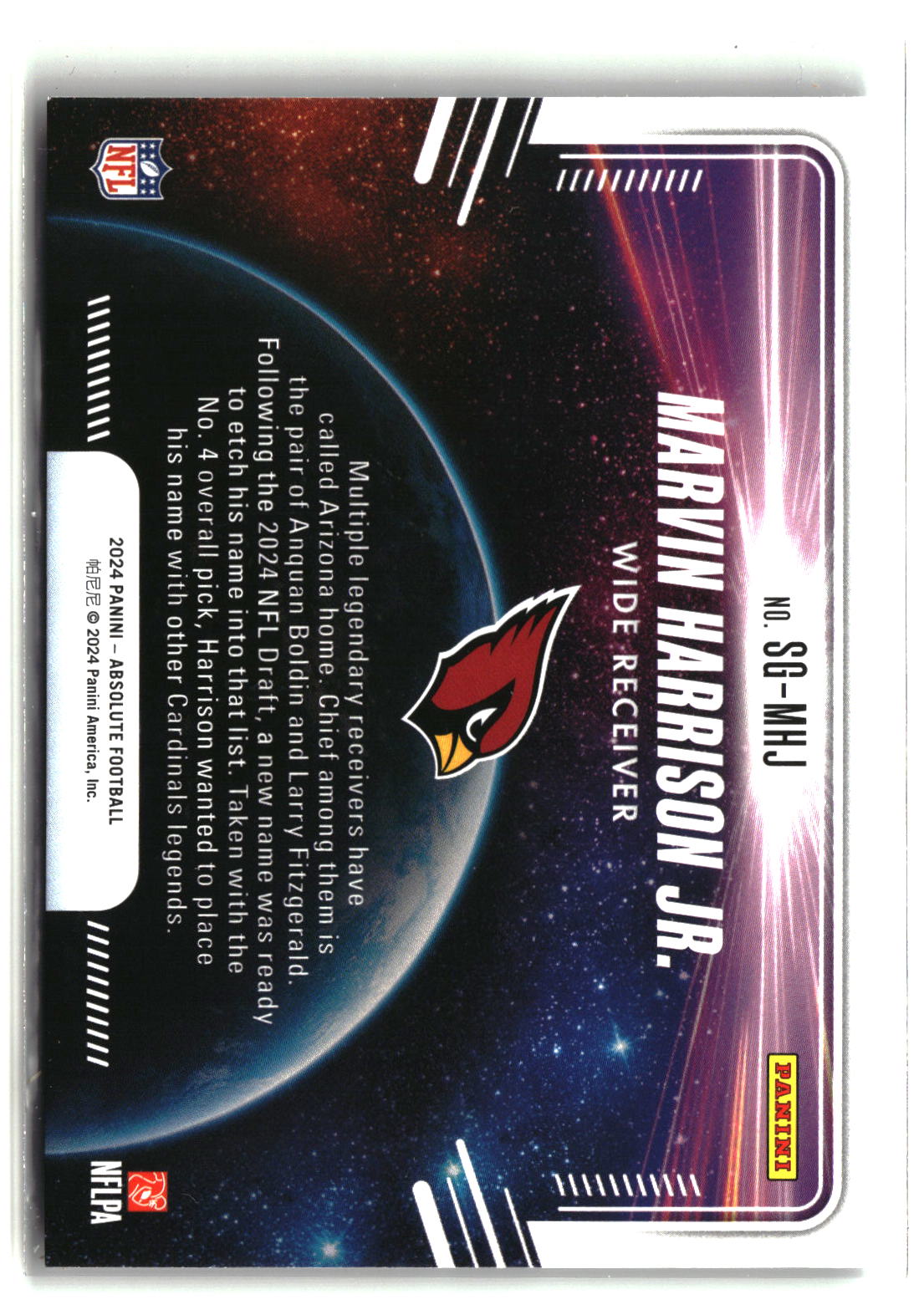 Marvin Harrison Jr. 2024 Panini Absolute Star Gazing #SG-MHJ