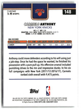Carmelo Anthony 2025-26 Topps Chrome Update RayWave Refractor #148