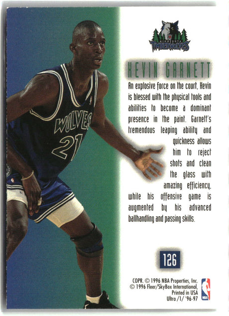 Kevin Garnett 1996-97 Ultra #126