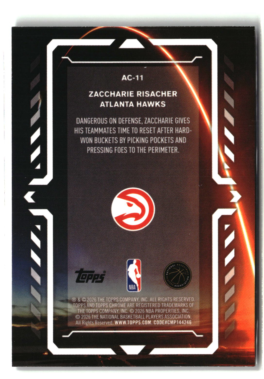 Zaccharie Risacher 2025-26 Topps Chrome Update Activators #AC-11