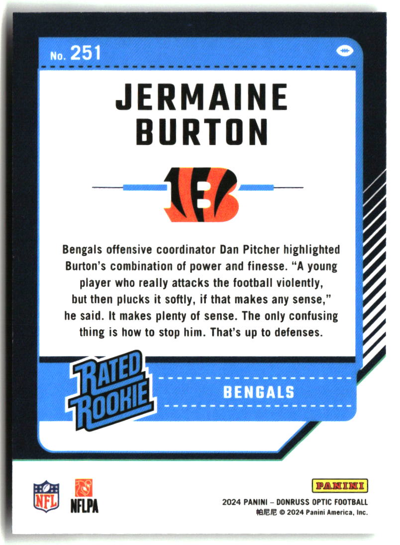Jermaine Burton 2024 Donruss Optic #251