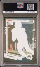 Jayden Reed 2023 Panini Clearly Donruss Autograph Green #68 18/25 PSA 9
