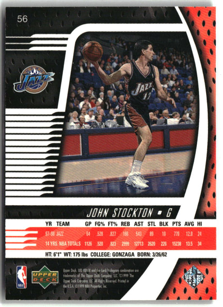 John Stockton 1998-99 Upper Deck Ionix #56