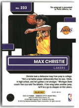 Max Christie 2022-23 Donruss Optic Rated Rookies Signatures Purple #233