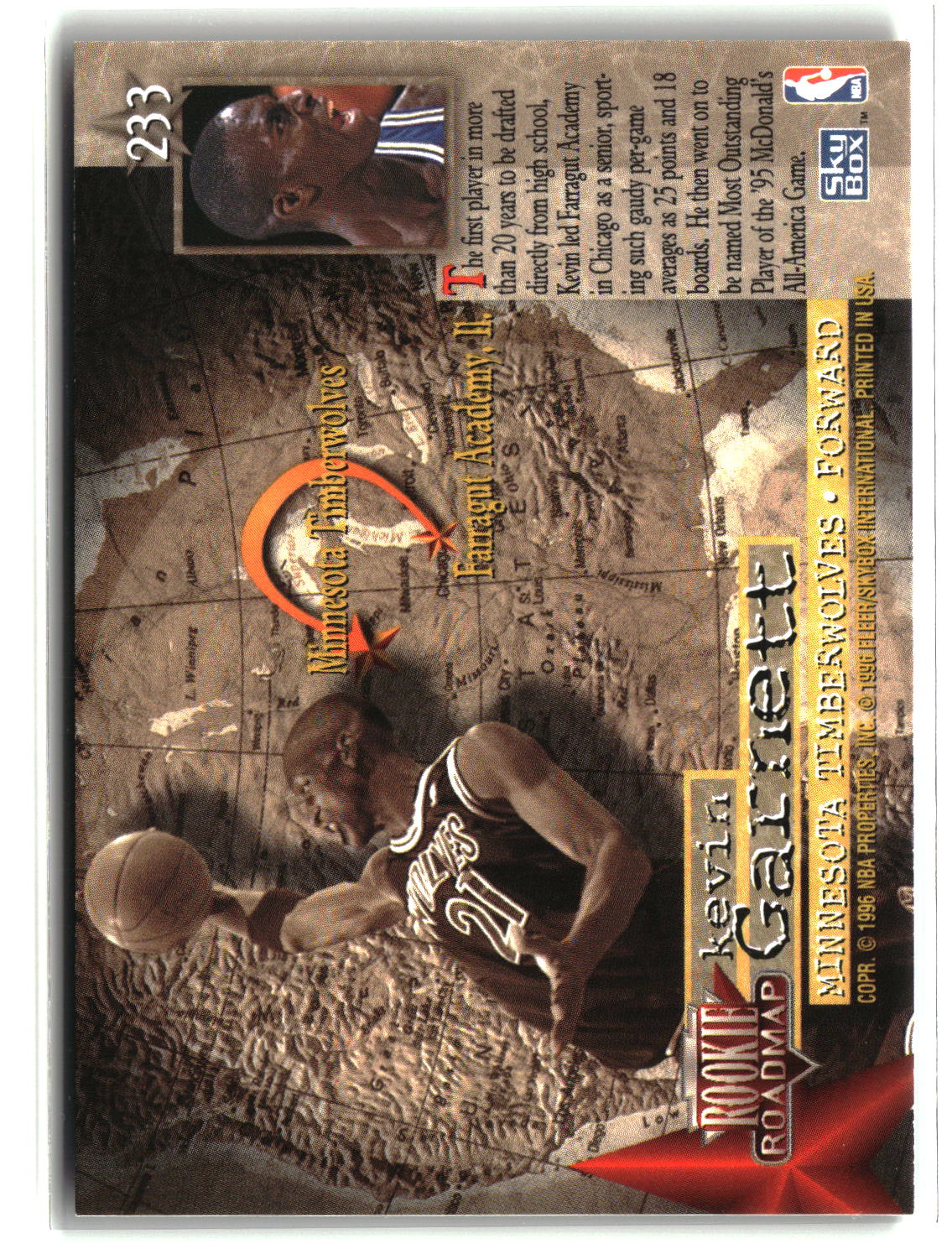 Kevin Garnett 1995-96 SkyBox Premium #233
