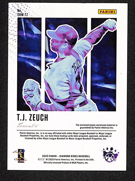 T.J. Zeuch 2020 Panini Diamond Kings DK Materials #DKM-TZ