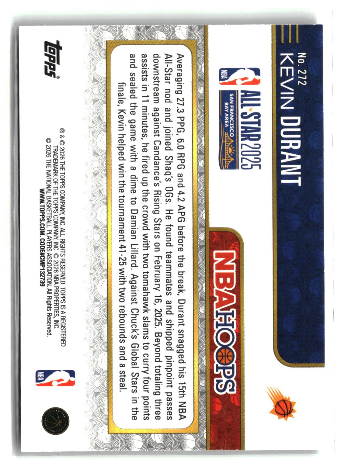 Kevin Durant 2025-26 Hoops #272
