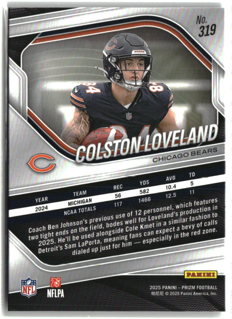 Colston Loveland 2025 Panini Prizm #319