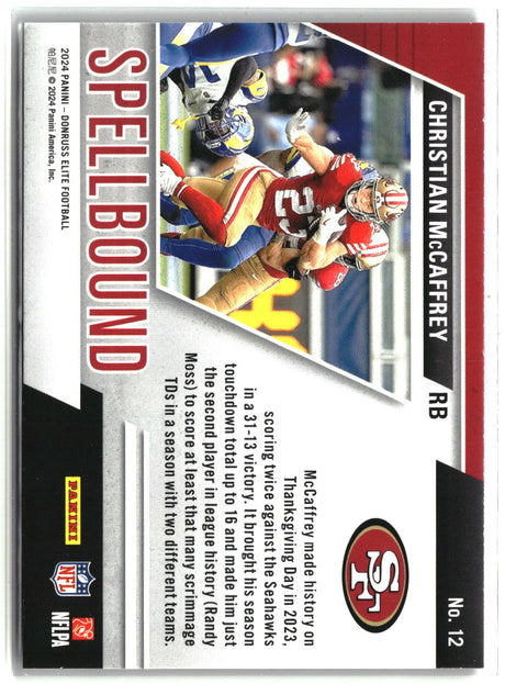 Christian McCaffrey 2024 Donruss Elite Spellbound Green #12