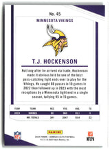 T.J. Hockenson 2024 Donruss Elite Green Disco #45