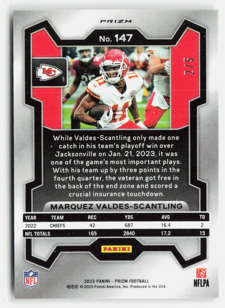 Marquez Valdes-Scantling 2023 Panini Prizm Gold Vinyl #147 #/5
