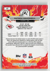 Patrick Mahomes II 2025 Topps Resurgence Aqua Surge Refractor #47