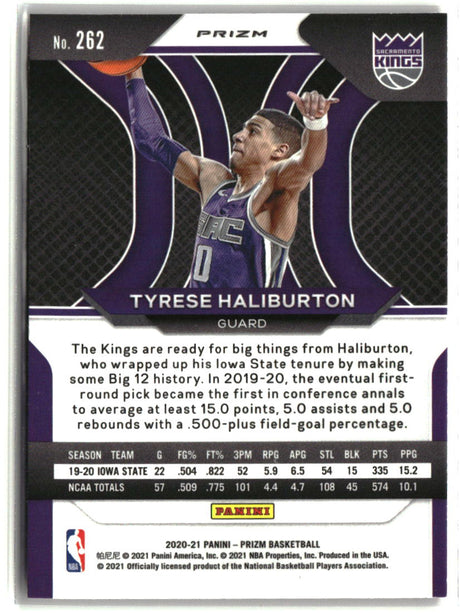 Tyrese Haliburton 2020-21 Panini Prizm Red Ice Prizms #262