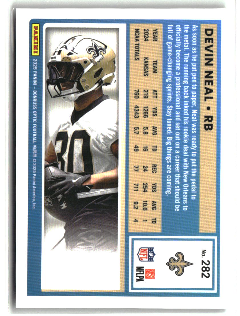 Devin Neal 2025 Donruss Optic #282