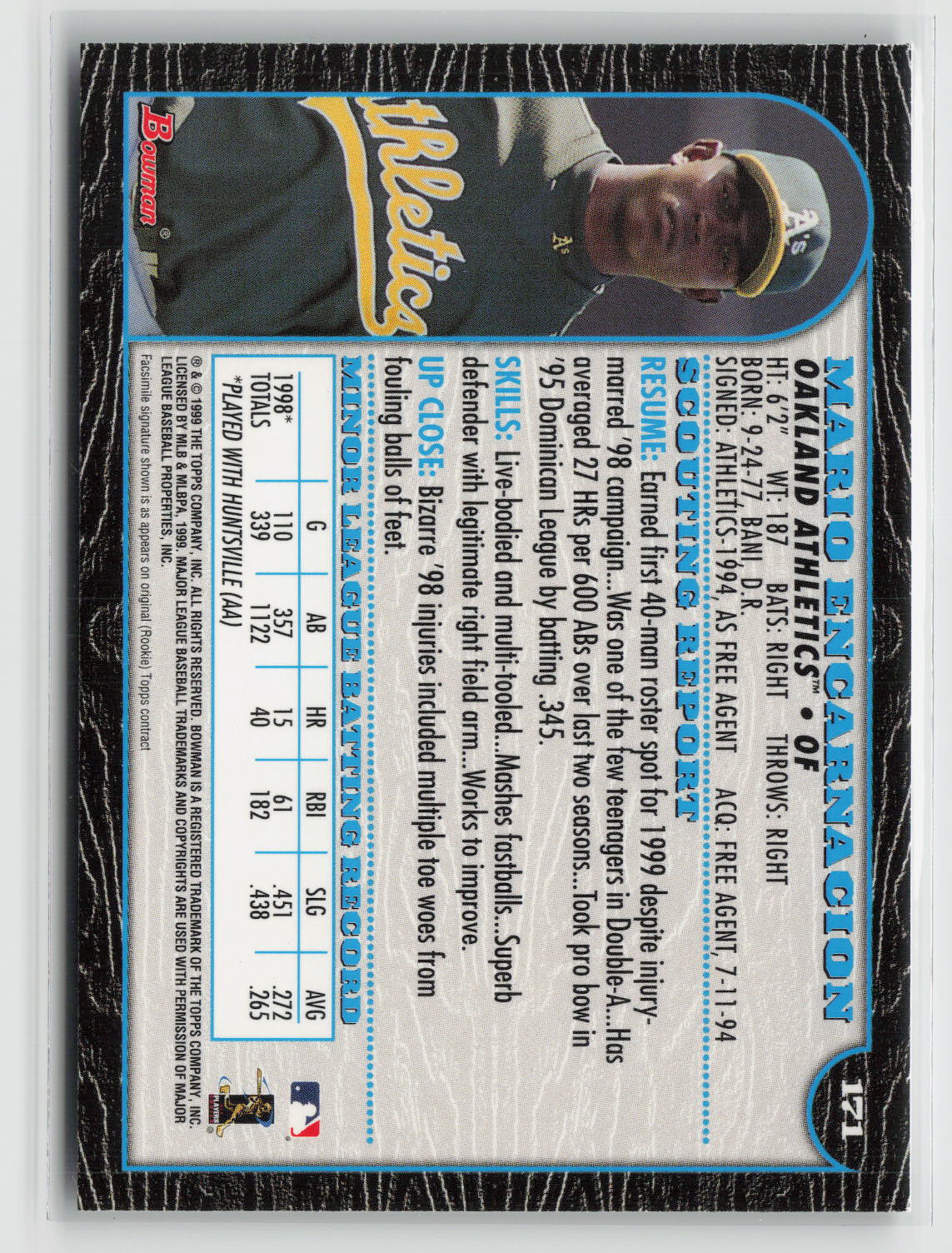 Mario Encarnacion 1999 Bowman #171