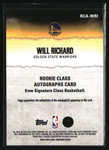 Will Richard 2025-26 Topps Signature Class Rookie Class Autographs #RCA-WRI