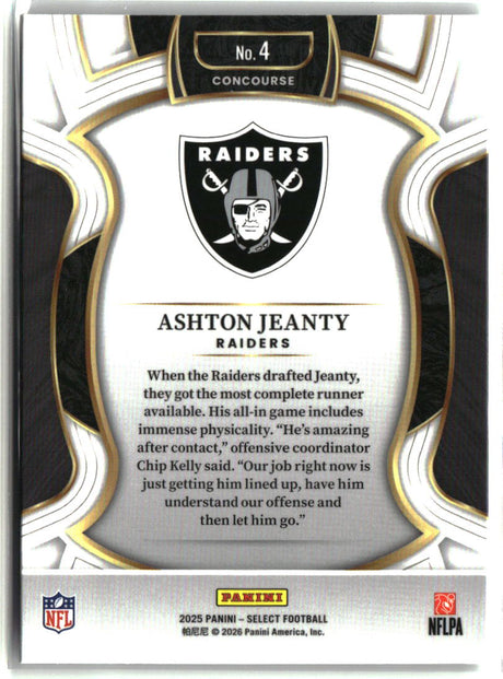 Ashton Jeanty 2025 Panini Select #4