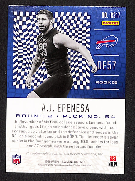 A.J. Epenesa 2020 Panini Illusions Rookie Signs #RS17 #/199