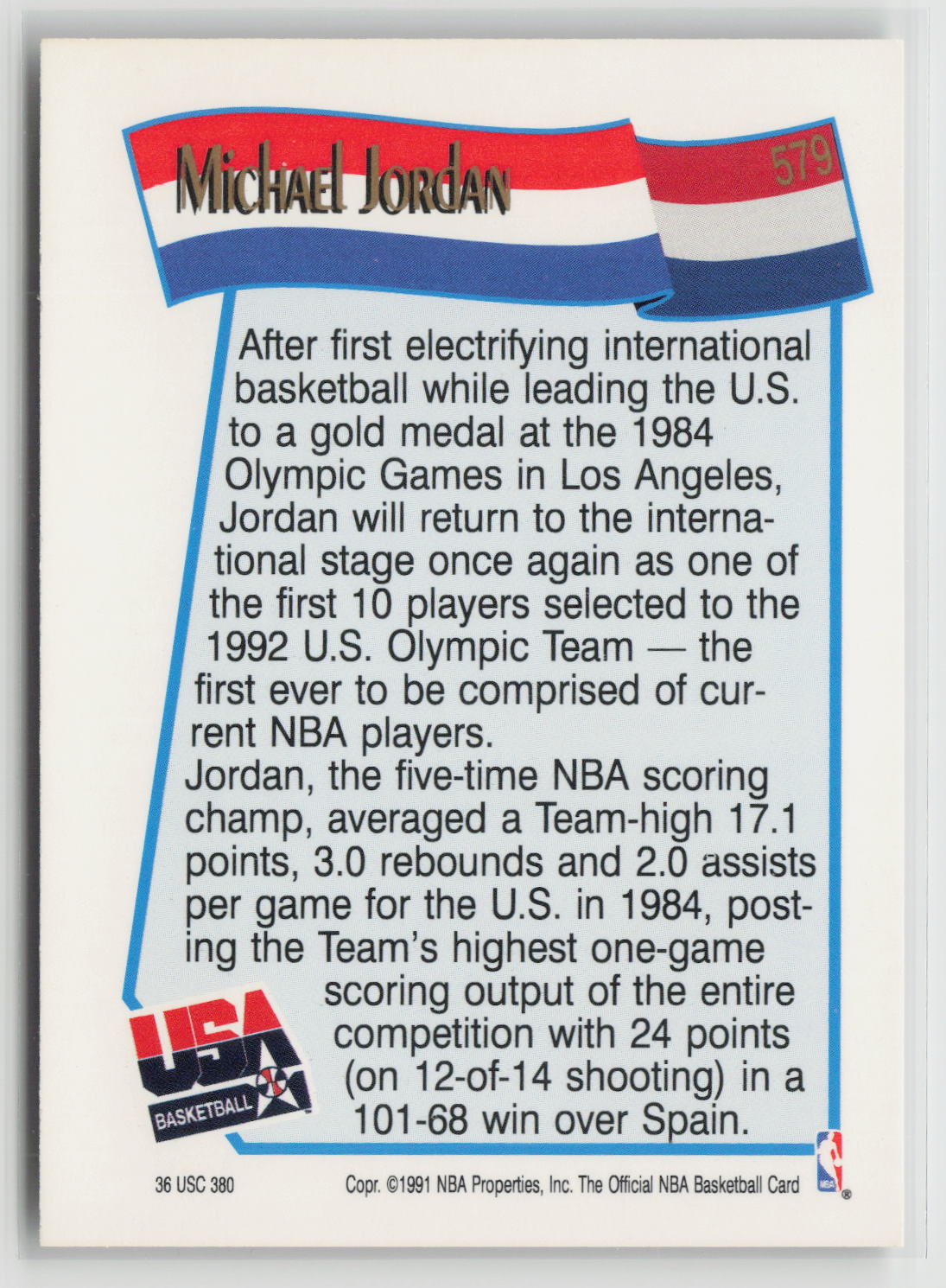 Michael Jordan 1991-92 Hoops #579