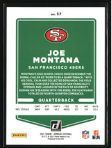 Joe Montana 2021 Donruss No Helmet #57b