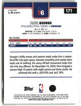 Paul George 2025-26 Topps Chrome Yellow Refractor #171 #/275