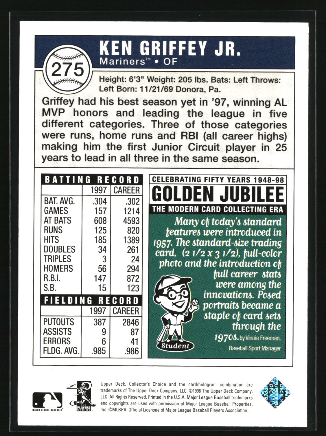 Ken Griffey Jr. 1998 Collector's Choice #275