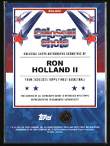 Ron Holland II 2024-25 Finest Colossal Shots Autographs Geometric #BSA-RHO