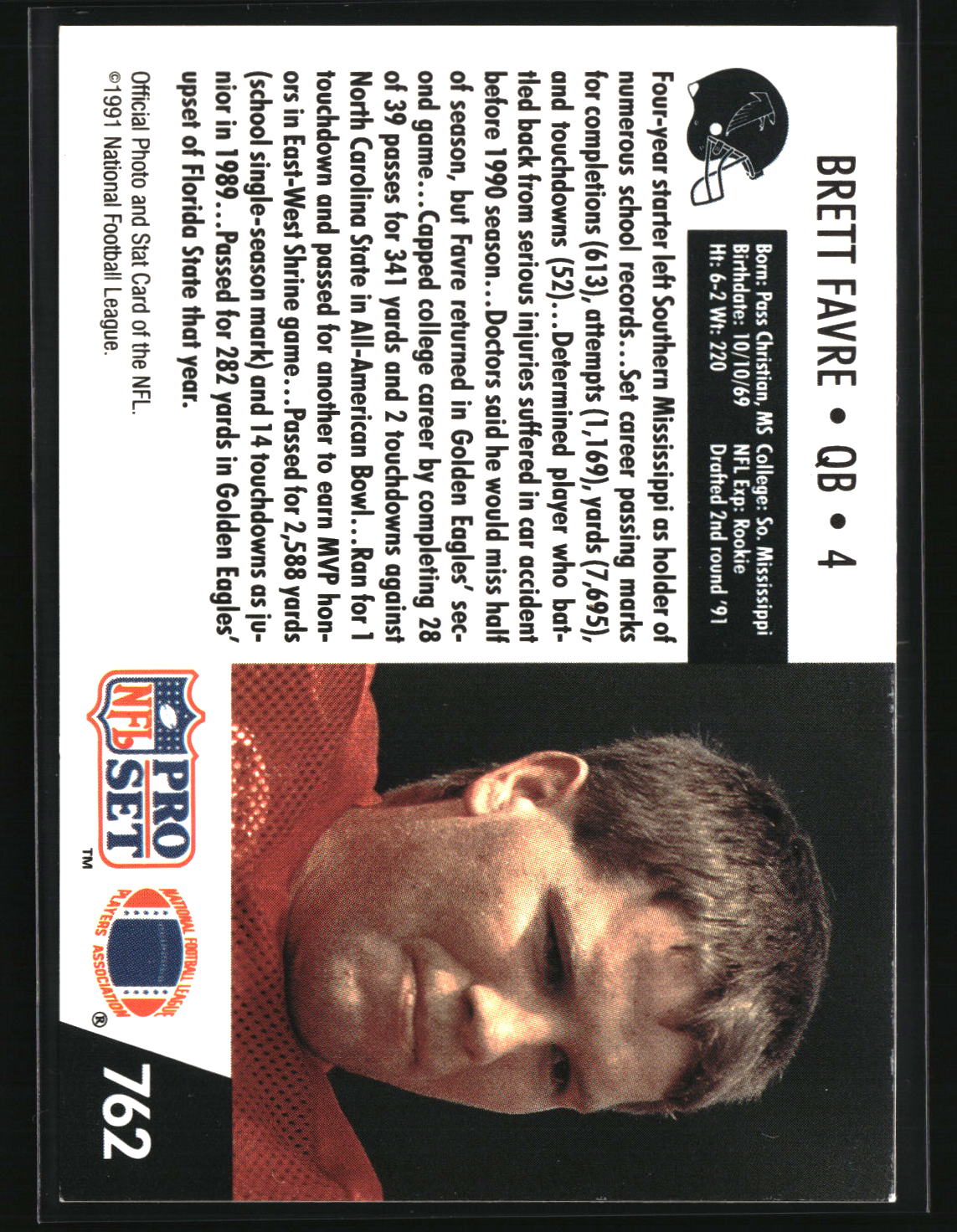Brett Favre 1991 Pro Set #762