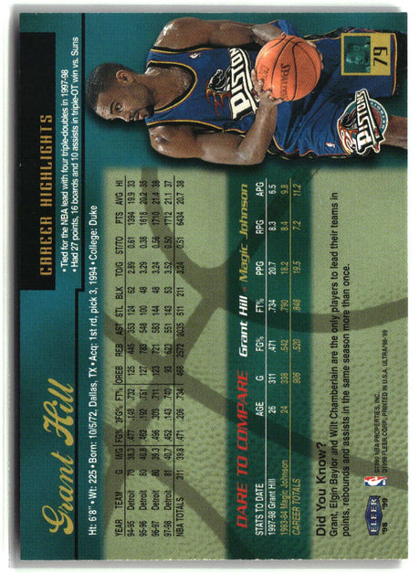 Grant Hill 1998-99 Ultra #79