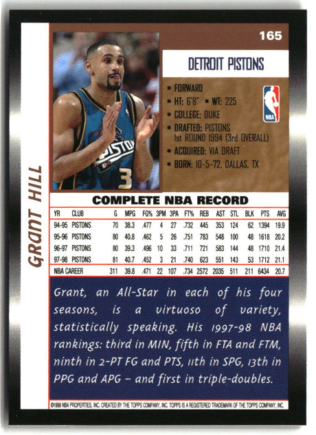 Grant Hill 1998-99 Topps #165