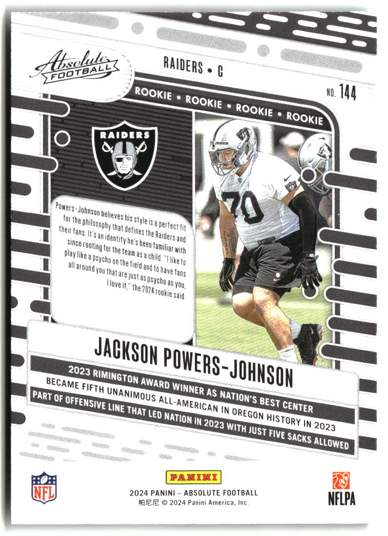Jackson Powers-Johnson 2024 Panini Absolute Retail #144