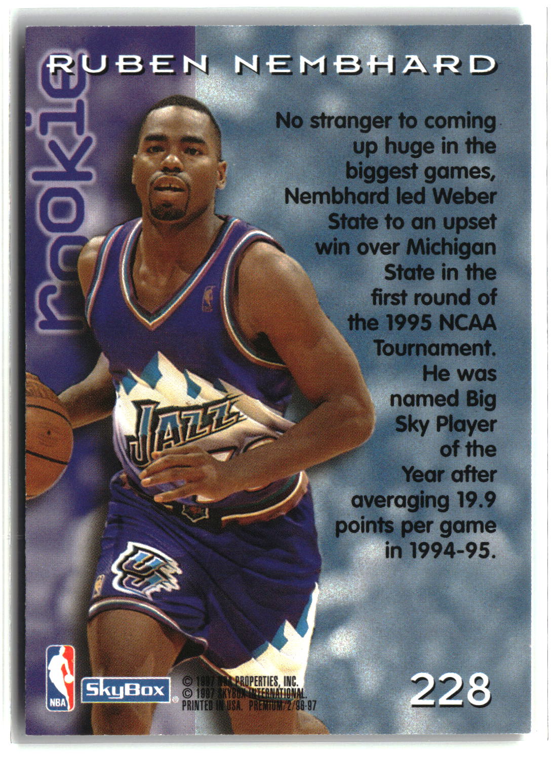 Ruben Nembhard 1996-97 SkyBox Premium Star Rubies #228