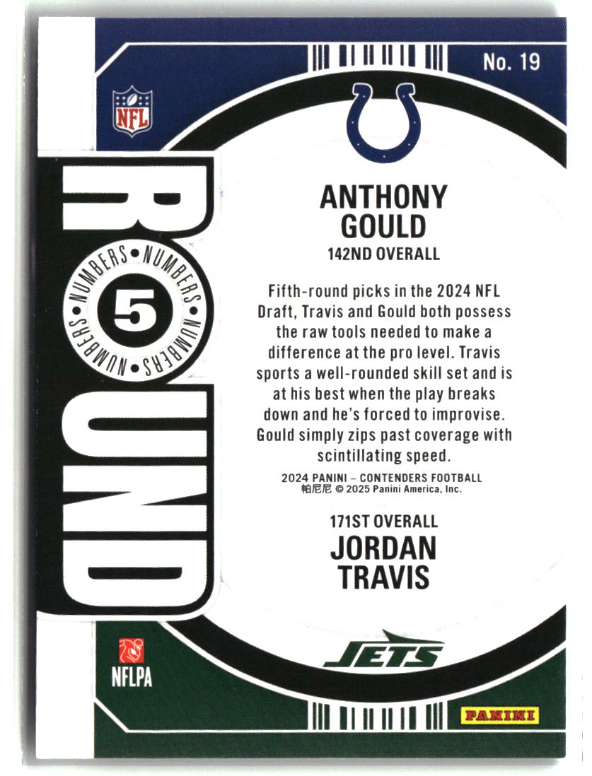 Anthony Gould / Jordan Travis 2024 Panini Contenders Round Numbers #19