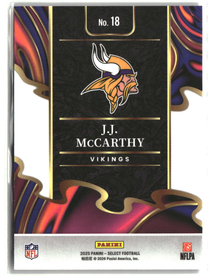 JJ McCarthy 2025 Panini Select Phenomenon #18