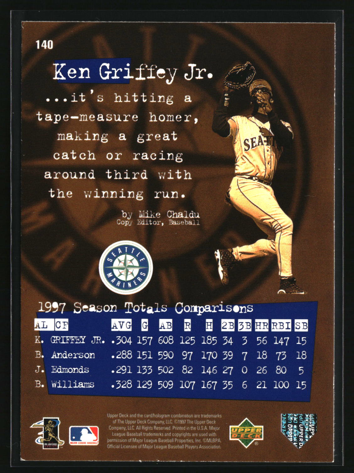 Ken Griffey Jr. 1998 Upper Deck #140
