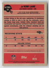 Ja'Kobi Lane 2026 Flagship 1991 Topps Football Rookies Chrome Auto 91TRC-31