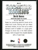 Derik Queen 2025-26 Bowman Rockstar Rookies #RR-13
