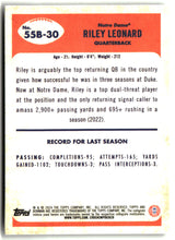 Riley Leonard 2024 Bowman University Chrome 1955 Bowman Football #55B-30