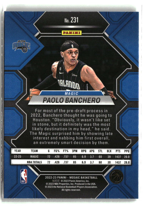 Paolo Banchero 2022-23 Panini Mosaic #231